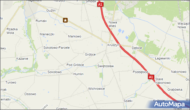mapa Dobra Wola gmina Włocławek, Dobra Wola gmina Włocławek na mapie Targeo