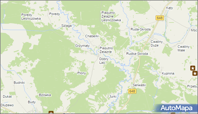 mapa Dobry Las, Dobry Las na mapie Targeo