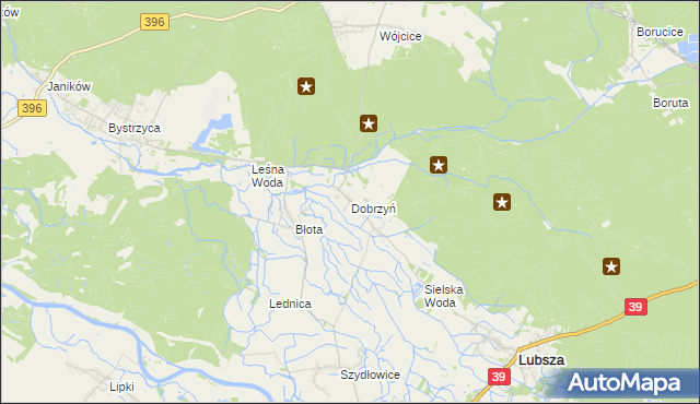mapa Dobrzyń gmina Lubsza, Dobrzyń gmina Lubsza na mapie Targeo