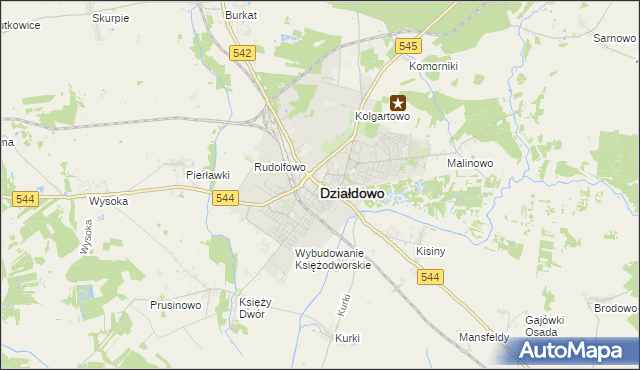 mapa Działdowo, Działdowo na mapie Targeo