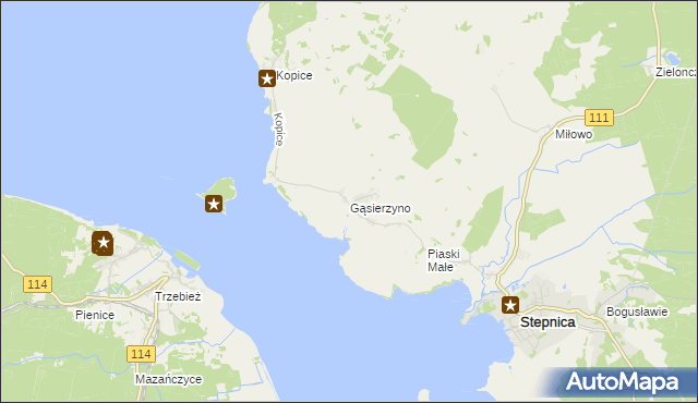 mapa Gąsierzyno, Gąsierzyno na mapie Targeo