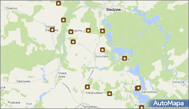 mapa Goruńsko, Goruńsko na mapie Targeo