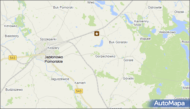 mapa Gorzechówko, Gorzechówko na mapie Targeo