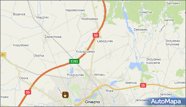 mapa Goślinowo, Goślinowo na mapie Targeo