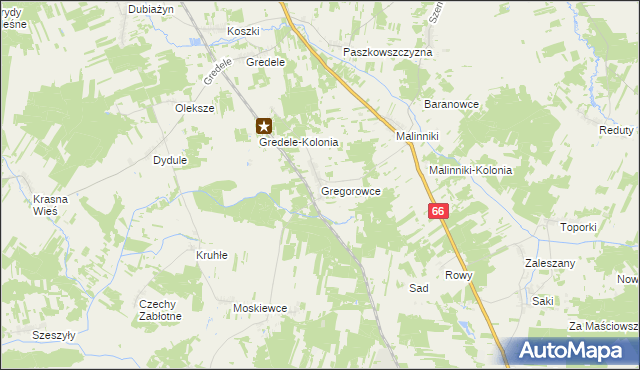 mapa Gregorowce, Gregorowce na mapie Targeo