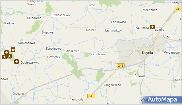 mapa Grocholin, Grocholin na mapie Targeo