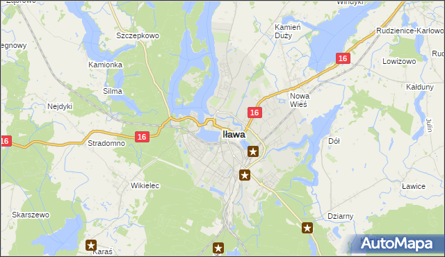 mapa Iława, Iława na mapie Targeo