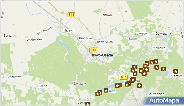 mapa Iłowo-Osada, Iłowo-Osada na mapie Targeo