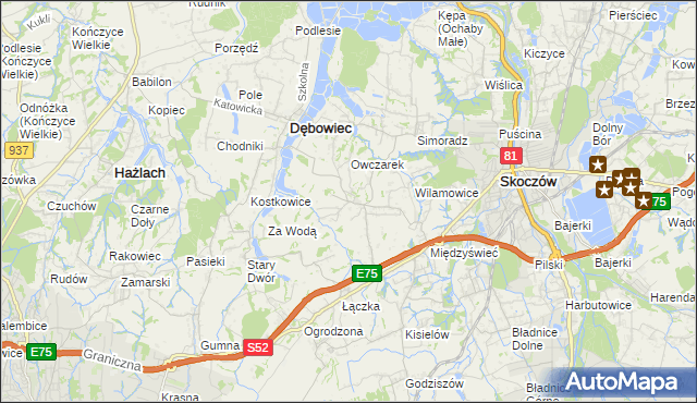 mapa Iskrzyczyn, Iskrzyczyn na mapie Targeo