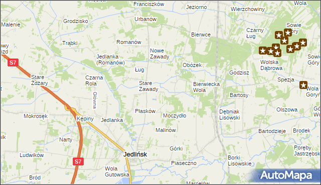 mapa Janki gmina Jedlińsk, Janki gmina Jedlińsk na mapie Targeo