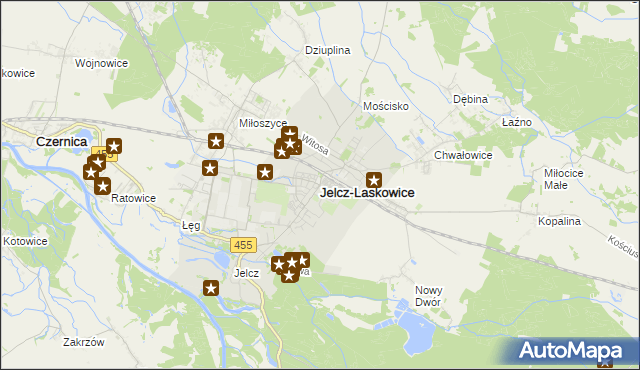 mapa Jelcz-Laskowice, Jelcz-Laskowice na mapie Targeo
