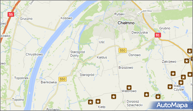 mapa Kałdus, Kałdus na mapie Targeo