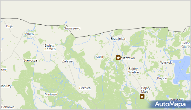 mapa Kałki gmina Srokowo, Kałki gmina Srokowo na mapie Targeo