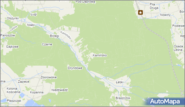 mapa Kamińsko gmina Przystajń, Kamińsko gmina Przystajń na mapie Targeo