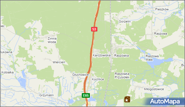 mapa Karczowiska, Karczowiska na mapie Targeo