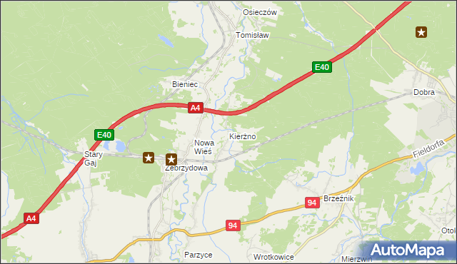 mapa Kierżno, Kierżno na mapie Targeo