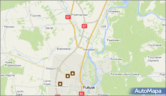 mapa Kleszewo, Kleszewo na mapie Targeo