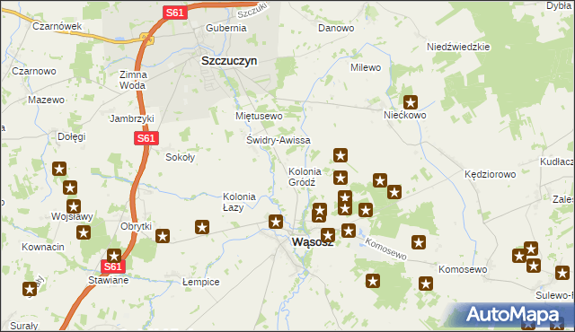 mapa Kolonia Gródź, Kolonia Gródź na mapie Targeo