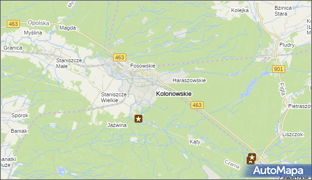 mapa Kolonowskie, Kolonowskie na mapie Targeo