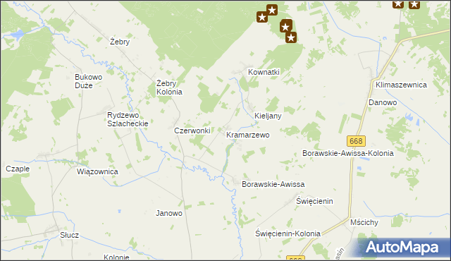 mapa Kramarzewo gmina Radziłów, Kramarzewo gmina Radziłów na mapie Targeo