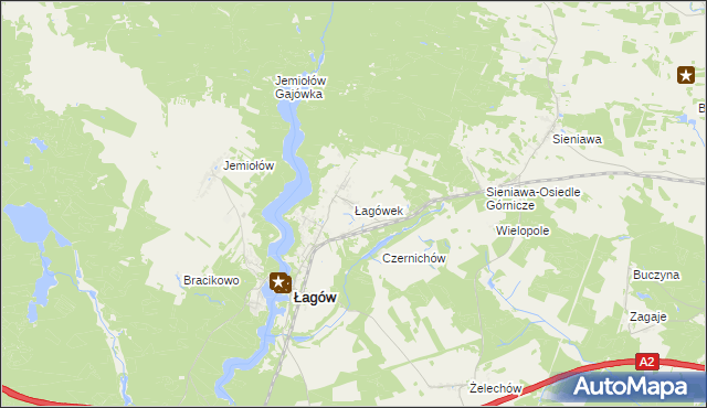 mapa Łagówek, Łagówek na mapie Targeo