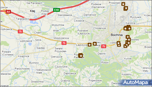 mapa Łapczyca, Łapczyca na mapie Targeo