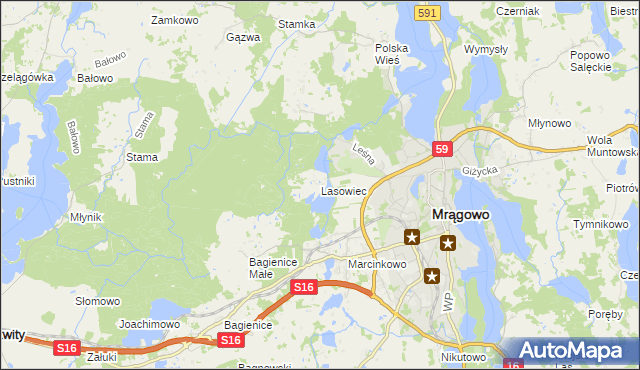 mapa Lasowiec, Lasowiec na mapie Targeo