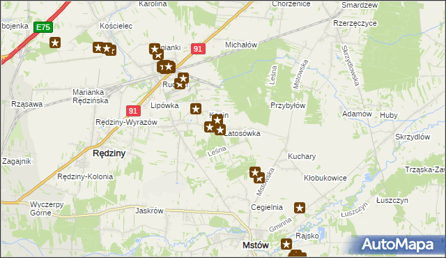 mapa Latosówka, Latosówka na mapie Targeo