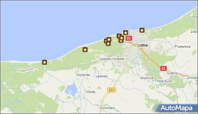 mapa Lędowo-Osiedle, Lędowo-Osiedle na mapie Targeo