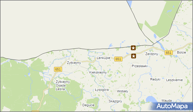 mapa Lenkupie, Lenkupie na mapie Targeo