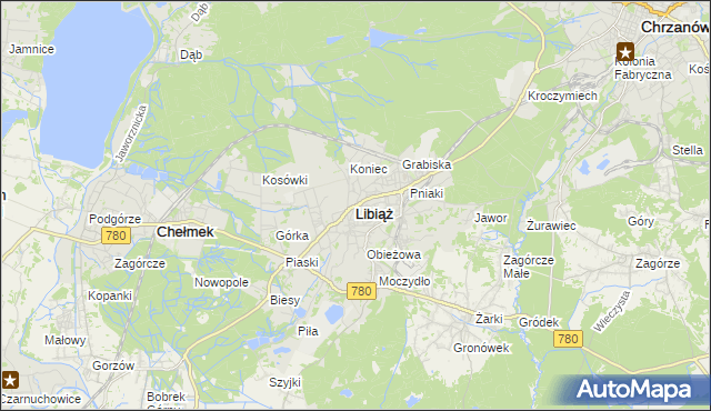 mapa Libiąż, Libiąż na mapie Targeo