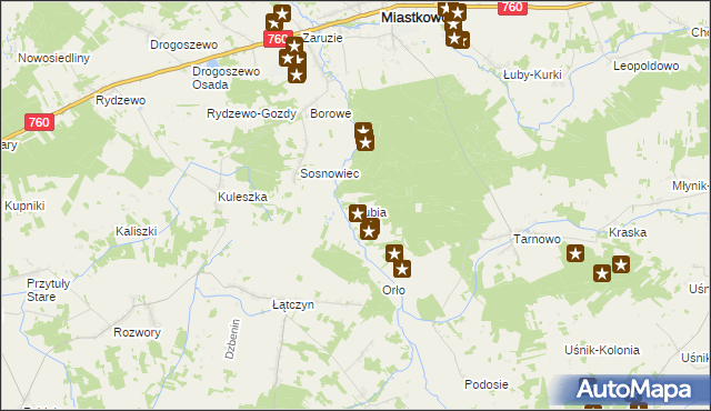 mapa Łubia, Łubia na mapie Targeo