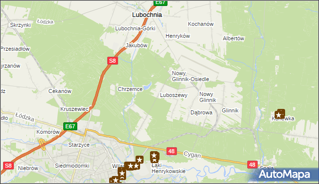 mapa Luboszewy, Luboszewy na mapie Targeo