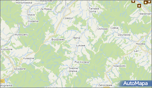 mapa Łukowe, Łukowe na mapie Targeo