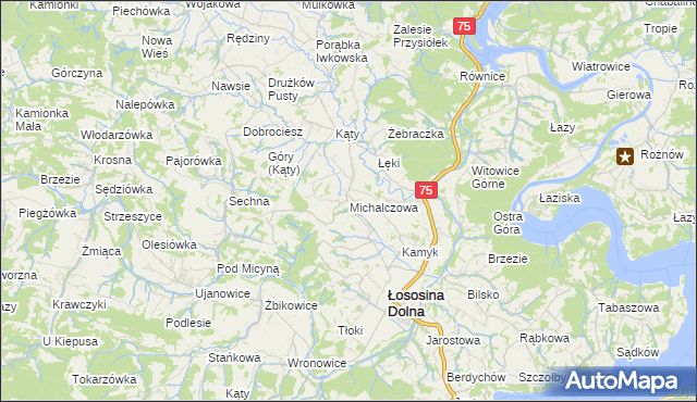 mapa Michalczowa, Michalczowa na mapie Targeo