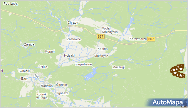 mapa Mołodycz, Mołodycz na mapie Targeo
