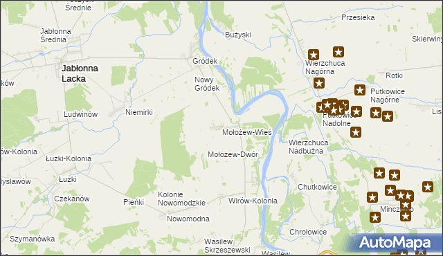 mapa Mołożew-Wieś, Mołożew-Wieś na mapie Targeo