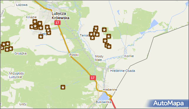 mapa Mosty Małe, Mosty Małe na mapie Targeo