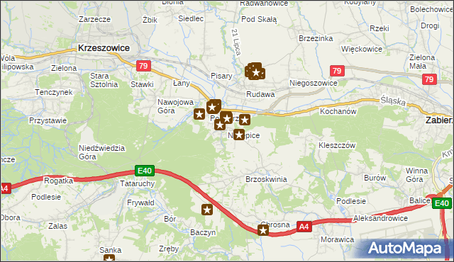 mapa Nielepice, Nielepice na mapie Targeo