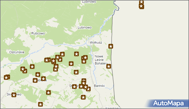 mapa Nowe Leśne Bohatery, Nowe Leśne Bohatery na mapie Targeo