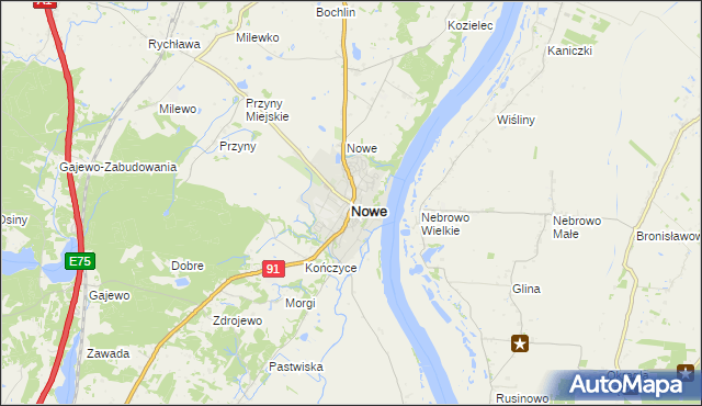 mapa Nowe powiat świecki, Nowe powiat świecki na mapie Targeo