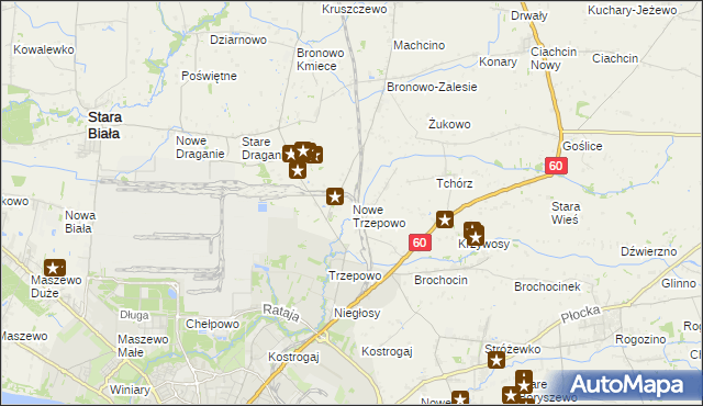 mapa Nowe Trzepowo, Nowe Trzepowo na mapie Targeo