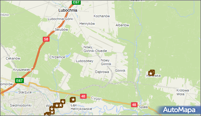 mapa Nowy Glinnik, Nowy Glinnik na mapie Targeo