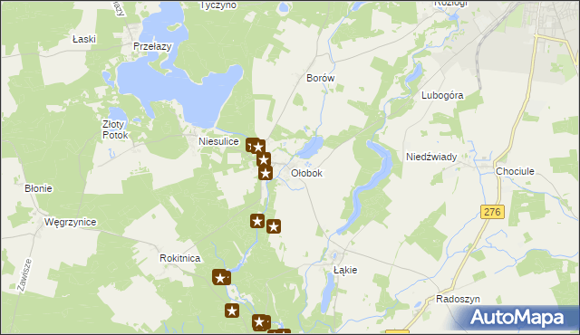 mapa Ołobok gmina Skąpe, Ołobok gmina Skąpe na mapie Targeo