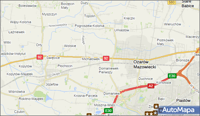 mapa Ołtarzew, Ołtarzew na mapie Targeo