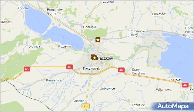 mapa Paczków powiat nyski, Paczków powiat nyski na mapie Targeo