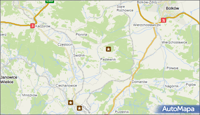 mapa Pastewnik gmina Marciszów, Pastewnik gmina Marciszów na mapie Targeo