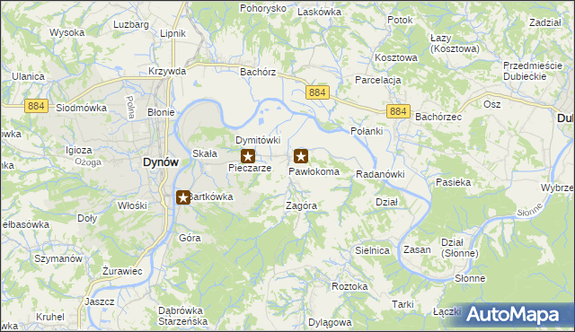 mapa Pawłokoma, Pawłokoma na mapie Targeo