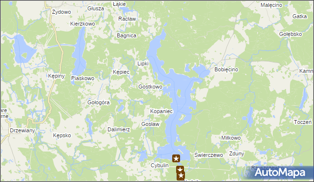 mapa Pieczyska gmina Polanów, Pieczyska gmina Polanów na mapie Targeo