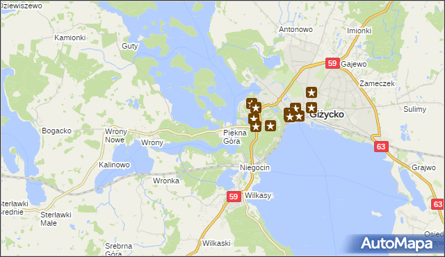 mapa Piękna Góra, Piękna Góra na mapie Targeo